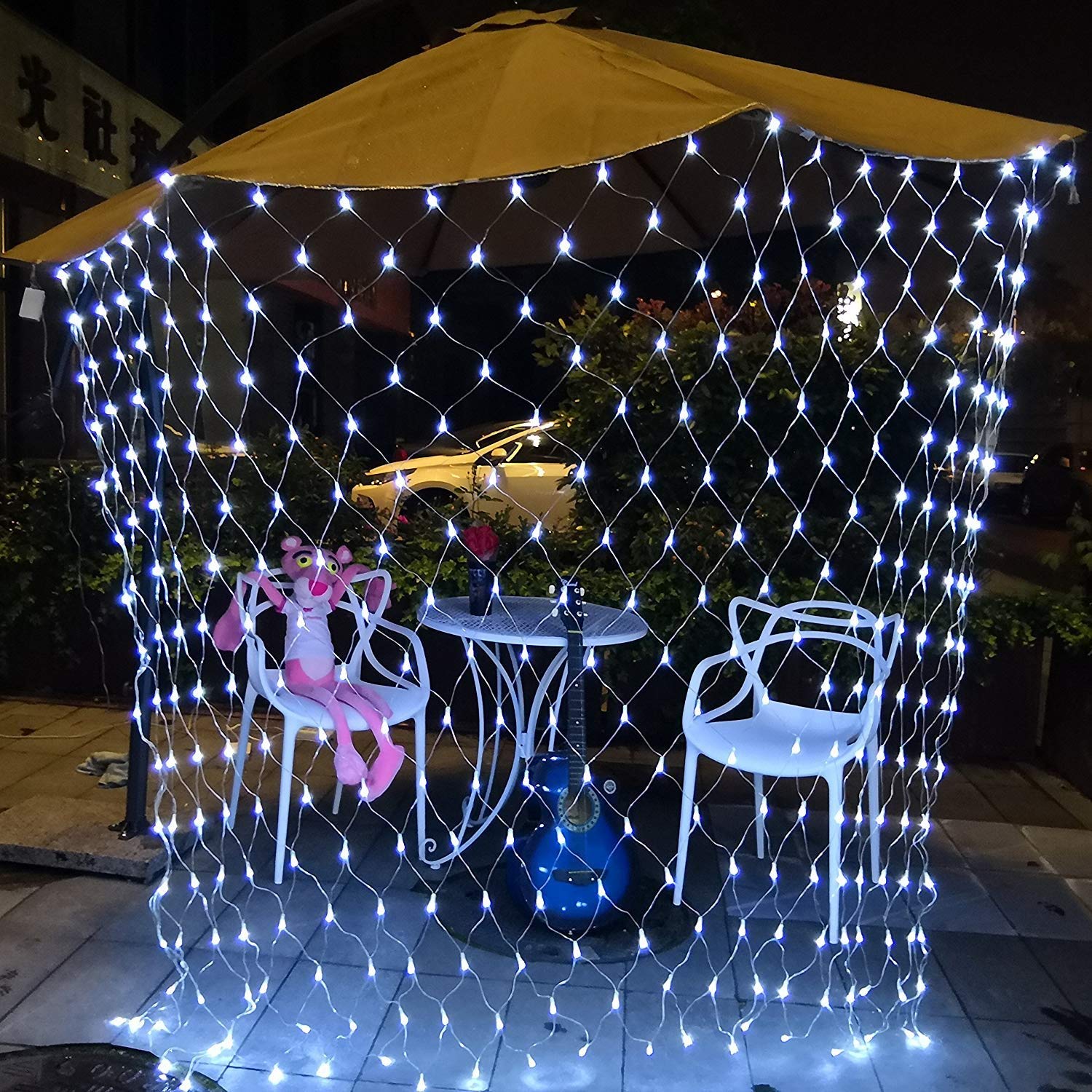 2 x 3m 6 x 4m 8 x 10m ledet nett netting fe streng lys fisk krans vindu gardin julelys bryllup fest dekor lys