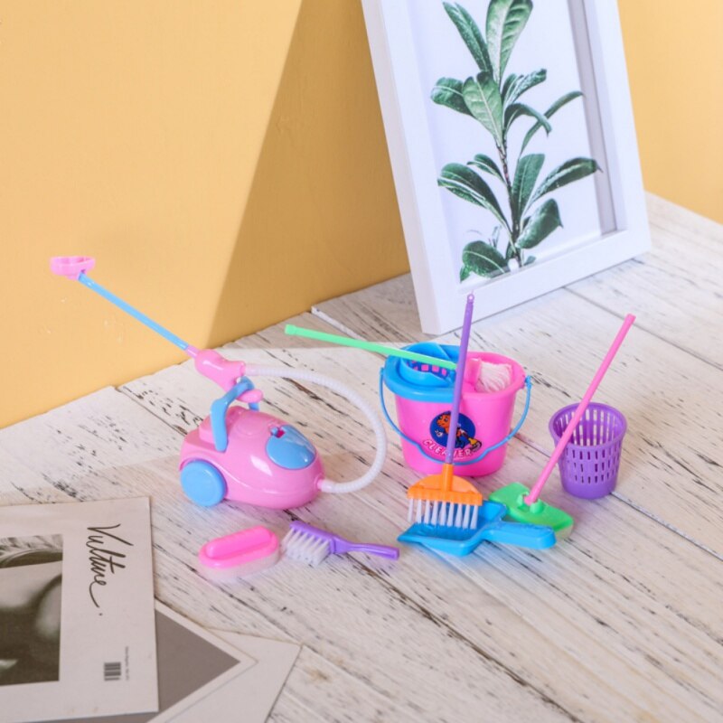 Educational Interactive Toys Kids 9pcs/set Small Toll Accessories Cleaning Tool Role-play Pretend Play