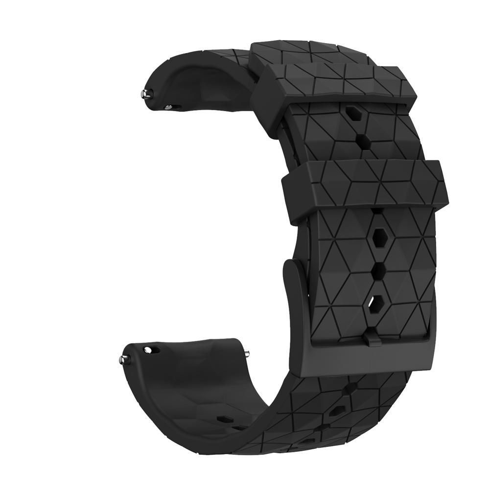 For Suunto 9 Baro Titanium Silicone Replacement Watchband Wrist Band Strap Copper Bracelet Compatible with Suunto Spartan Baro: Black