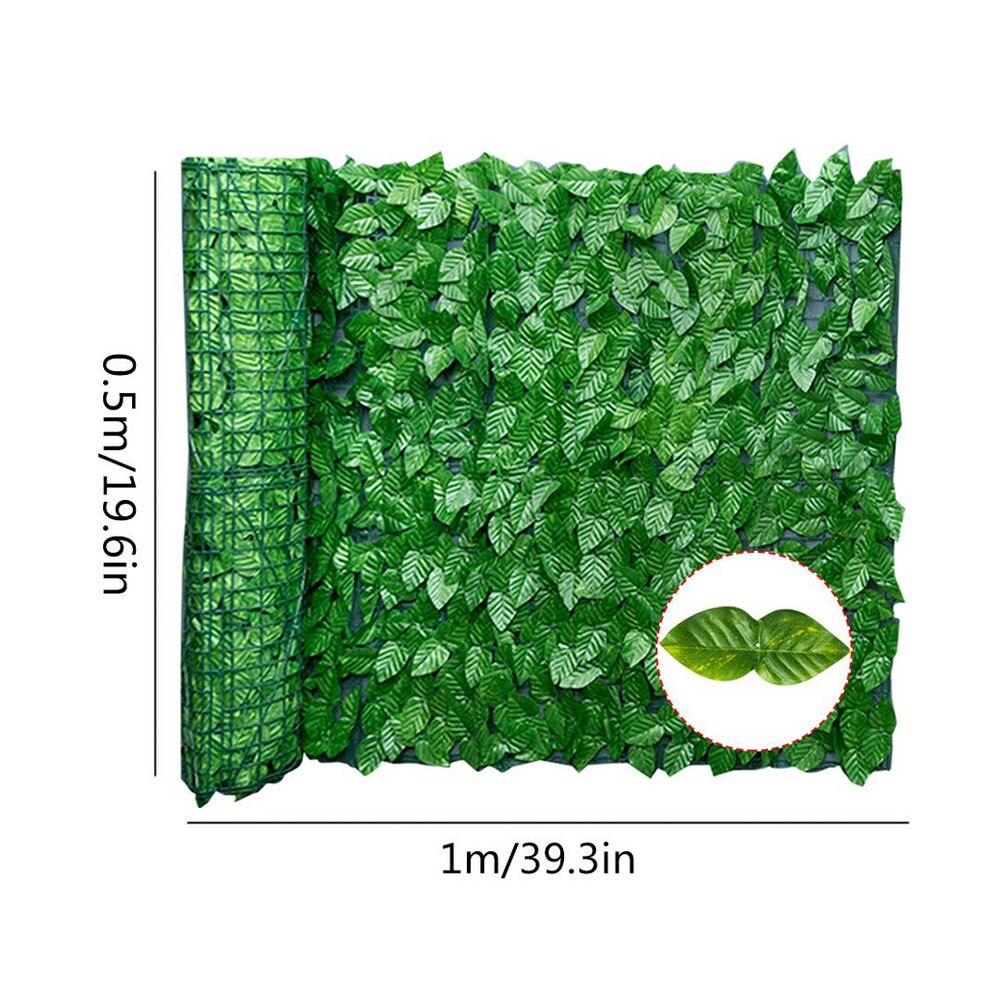 Artificial Leaf Privacy Fence Roll Wall Landscaping Fence Privacy Fence Screen Outdoor Garden Backyard Balcony Fence Panel: 0.5x1M B