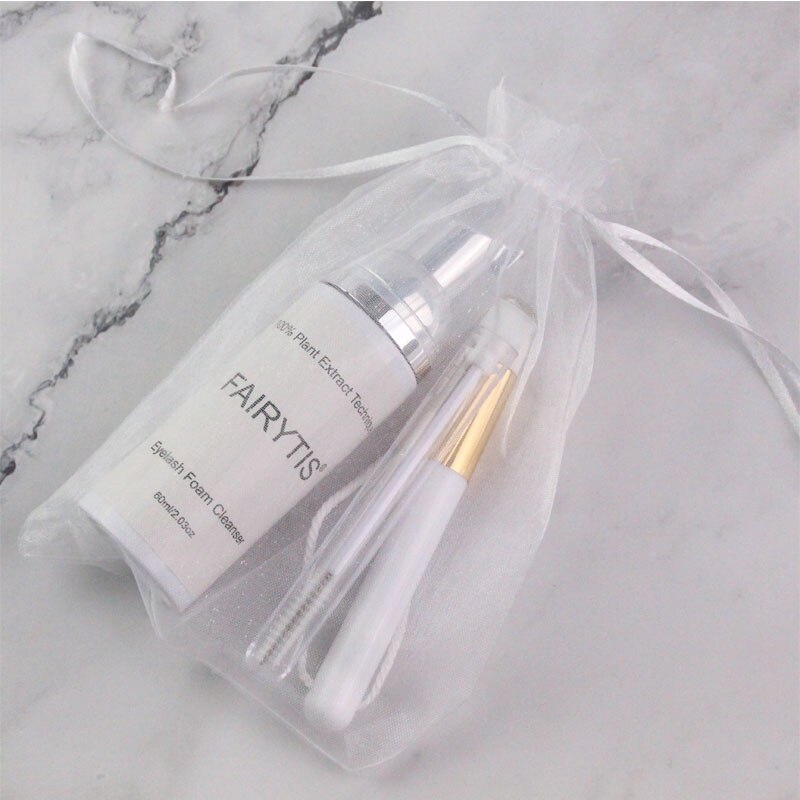 FAIRYTIS Eyelash Extension Shampoo Private Label Eye Lashes Foam Cleaner No Stimulation for Removing Eye Makeup: F2