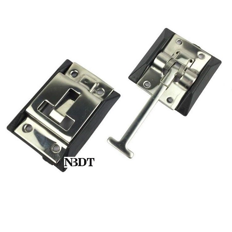 2Pcs/Lot T-Shaped Van Trailer Door Latch Catch Holder Stop Iron 304 Stainless Steel: 304 Stainless Steel