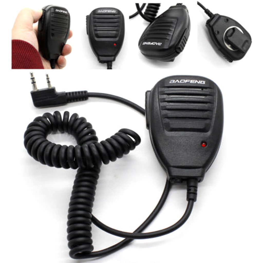 Retevis Tweeweg Draadloze Luidspreker Microfoon, 2 Pins, Radioapparatuur Professionele, Compatibel Met Baofeng UV-5R ESynic Proster Nestling RT24 RT24V RT27 RT617 RB619 (2 St
