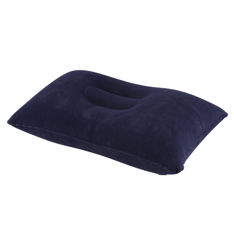 2 Stuks Opblaasbare Zitkussen Reizen Kussen Slaap Hoofd Ondersteuning In Auto Diepe Blauw 38*24Cm