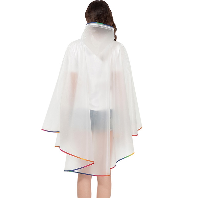 Mode Regen Cap Waterdichte Herbruikbare Plastic Eva Vrouwen Regen Cape Regenjas Mannen Hooded Poncho Voor Wandelen Paardrijden