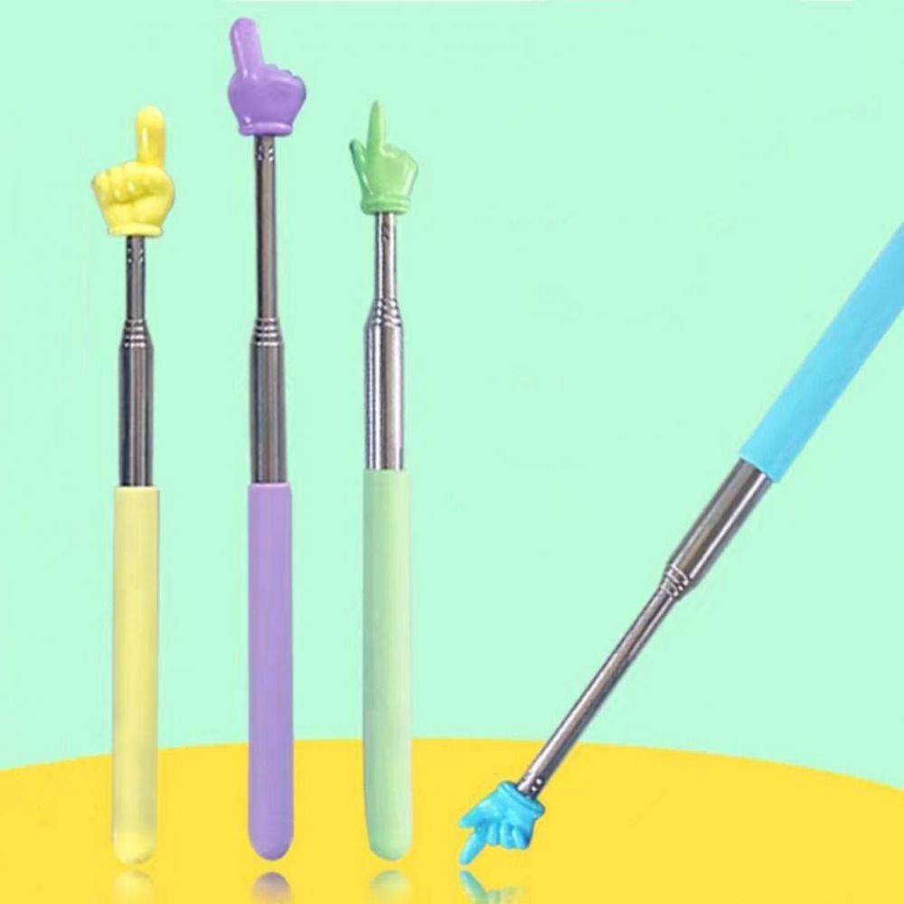 Telescopische Leesgids Aanwijzer Intrekbare Antislip Onderwijs Pointer Stick Draagbare Vingervorm
