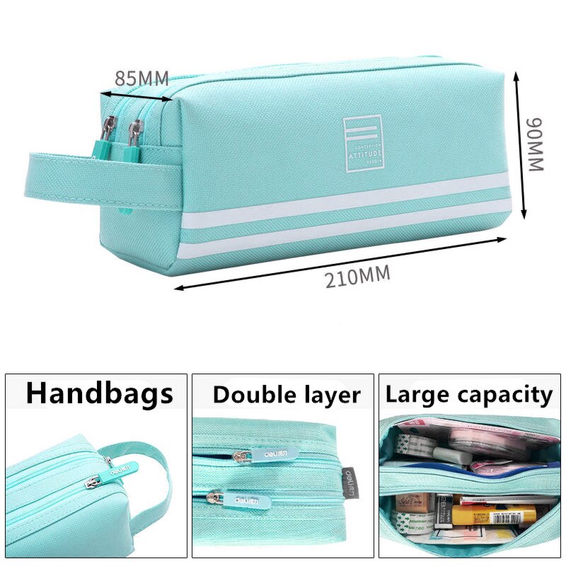 Large Capacity Pencil Case School Students Stationery Pen Storage Bag Supplies Pen Box Pencil Cases Office Stationary Supplies: A2