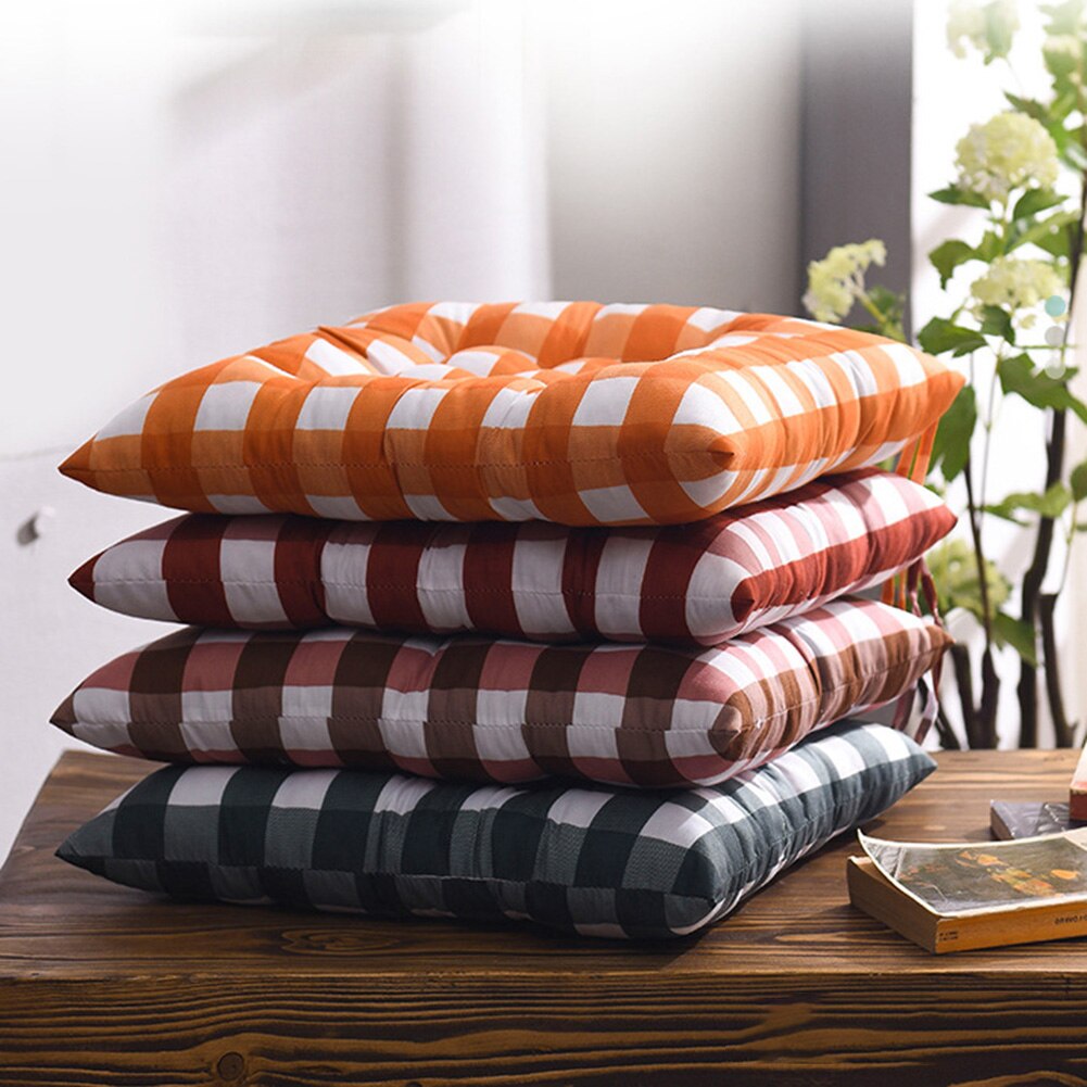 Plaid Zachte Warme Stoel Kussens Seat Pad Katoen Tatami Zetel Stoel Zitkussen Pad Kantoor Bar Sofa Kussen Coussin Home decor