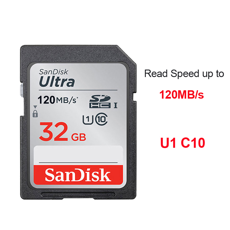 SanDisk SD Card for Camera 100M-200M/s 256GB 128GB 64GB 32GB Memory Card U3 U1 4K Flash Card for Camera Flash Card SDXC SDHC: 8GB