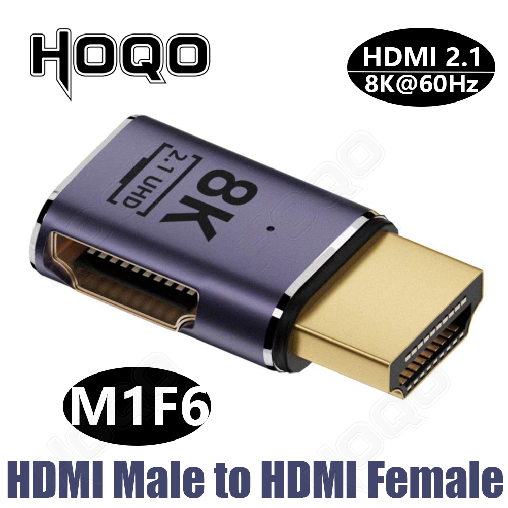 HDMI 90-Grad-Adapter, 8 K, 4 K, 270 Grad, HDMI-Adapter, Stecker auf Stecker/Buchse auf Buchse, nach unten rechts, linker Winkel, Keystone, klein, digital
