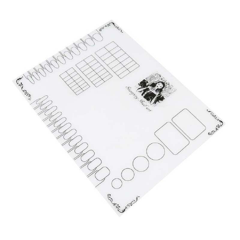 Opvouwbare mini siliconen nagelmat stempelmat nagel oefentool draagbare sjabloonmat opvouwbare nagelkunsttool: Stijl 5