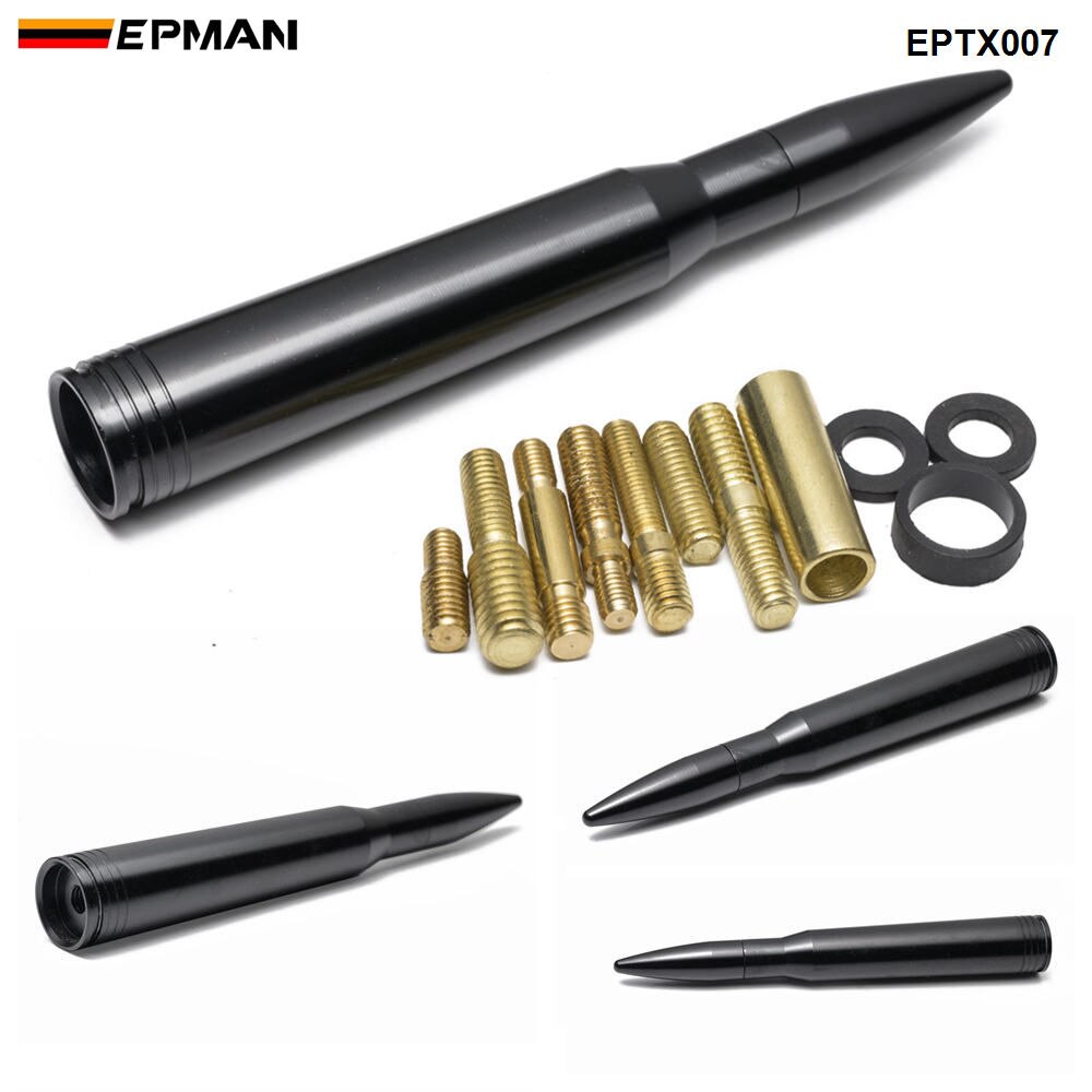 EPMAN Universal Aluminium Car SUV Antenna For Dodge Ram CRV RAV4 JEEP 50 Cal Caliber Short Antenna Kit EPTX007