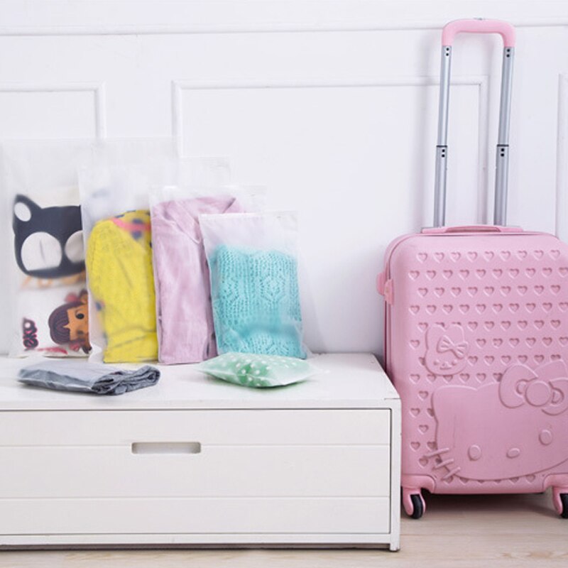 40 stks/partij Transparant Reistas Bagage Organizer Verpakking Kubus Organisator Reistassen Waterdichte Bag