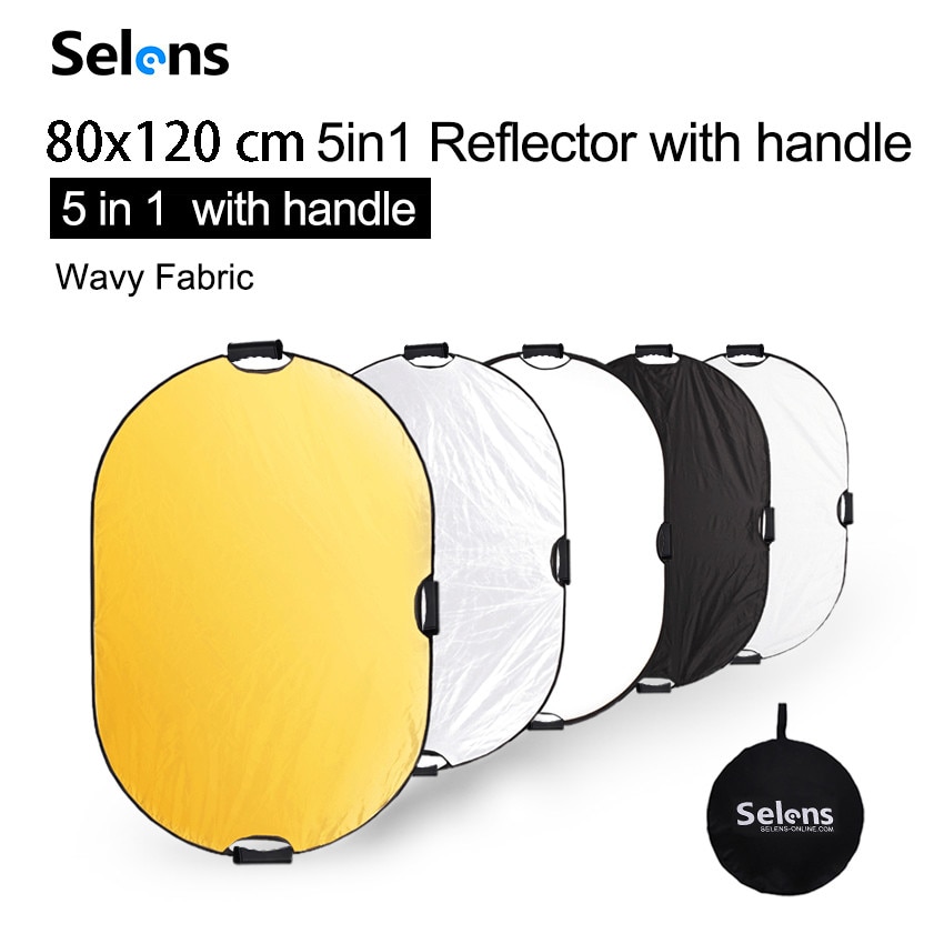 Selens 80X120 Cm 5 In 1 Reflector Fotografie Draagbare Licht Reflector Met Draagtasl Voor Fotografie Photo Studio accessoires