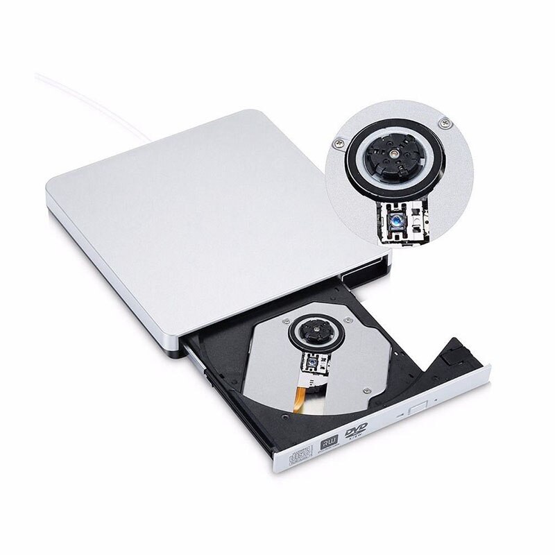 USB Externe DVD CD RW Disc Writer Speler Drive voor PC Laptop JLRJ88