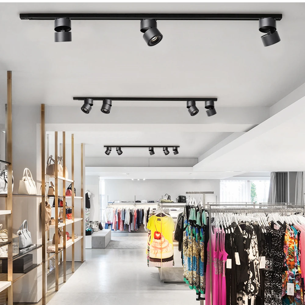 LED-Schienenleuchte, 15 W, 12 W, 10 W, AC 220 V, Spotlicht, Deckenmontage, Schienenmontage, Strahler, Schlafzimmer, Bekleidungsgeschäft, Flurbeleuchtung