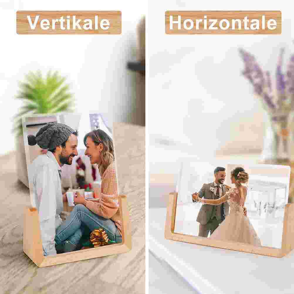 1pc Photo Frame Stylish Strong Wood Photo Frame Photo Display Frame for Home