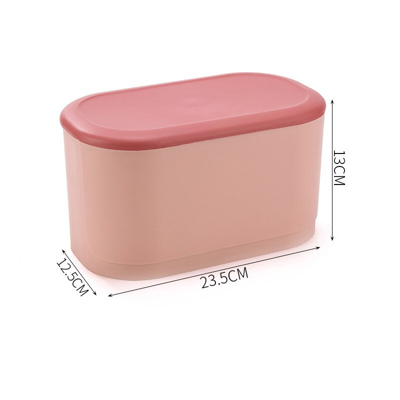 Wall Mounted Toilet Paper Holder Waterproof Toilet Paper Dispenser Bathroom Storage Rack Tissue Box Holder Bathroom Organizer: Pink-L