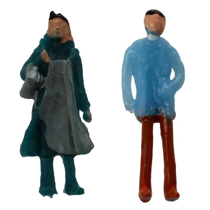 124 Pcs Colorful Painted Sand Table Model Railway Penger Figures Scale 1 To 87 & 1:150