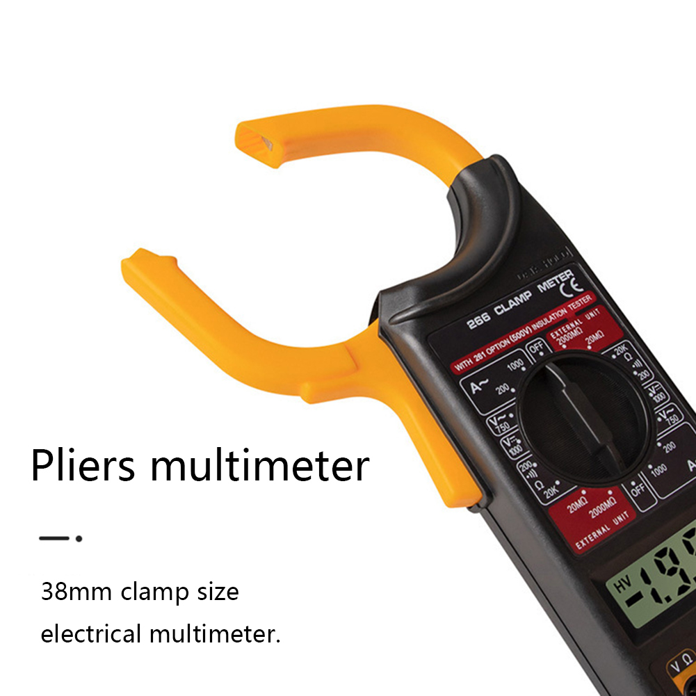 266X Digitale Ampèretang Volledige Automatische AC-DC Ampèremeter Met Zoemer Digitale Stroomtang Auto Meting Stroomtang