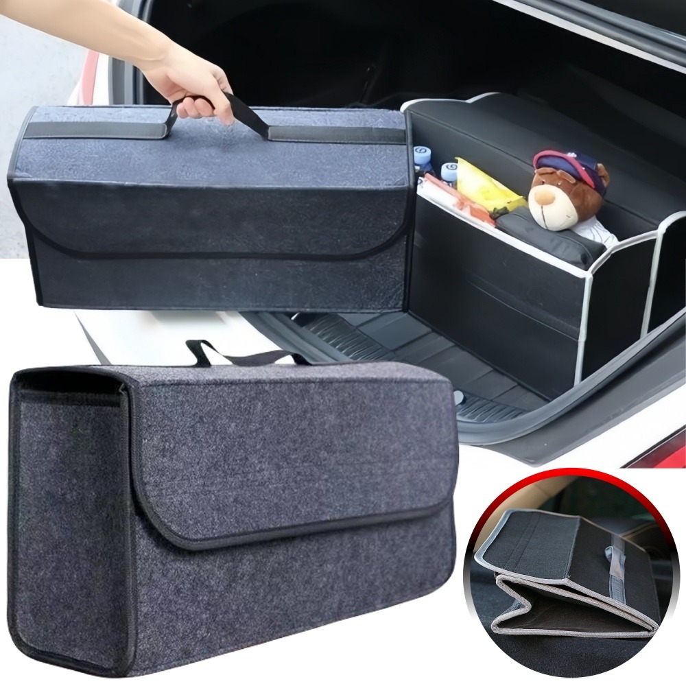 Opvouwbare kofferbakorganizer Grote capaciteit Antislip vilten doek Auto-interieur Opruimen Container Auto-organizer Opbergen Opruimen Box