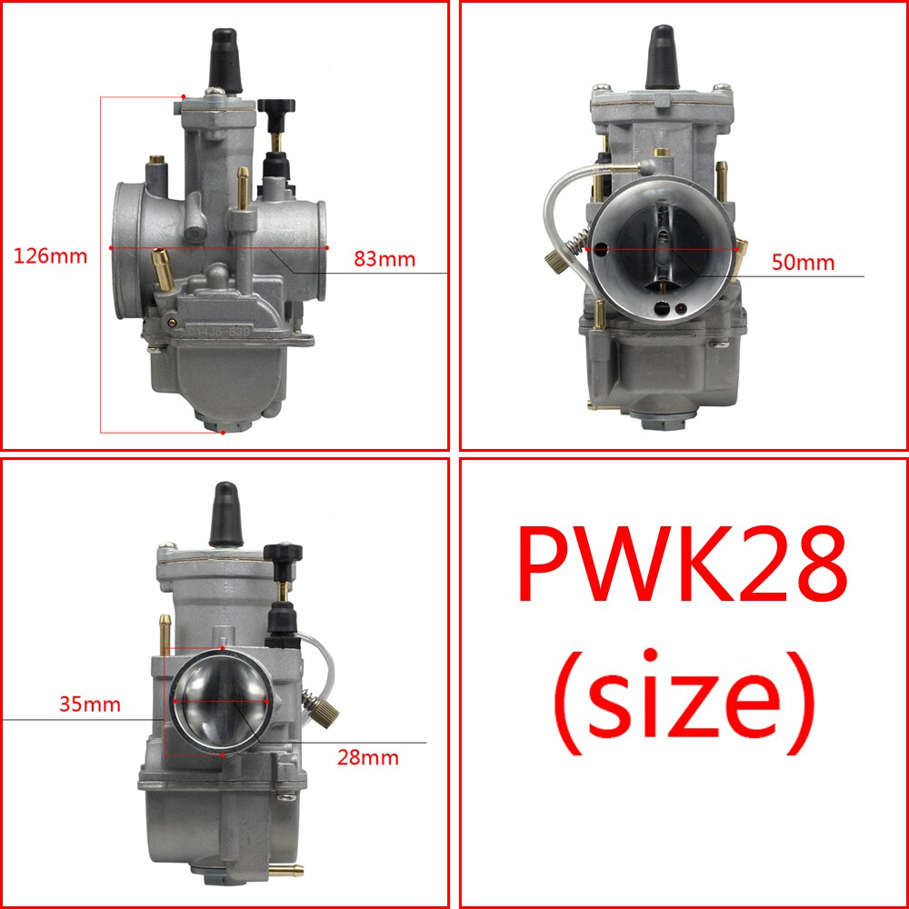 Pwk 24 26 28 30 32 34 mm kaasutin kaasutin  gy6 lenkille dio rtl 50 125 250 cr80 cr85r cr125 nsr 50 nsr 80 dt100 skootteri maastoajo: 28mm