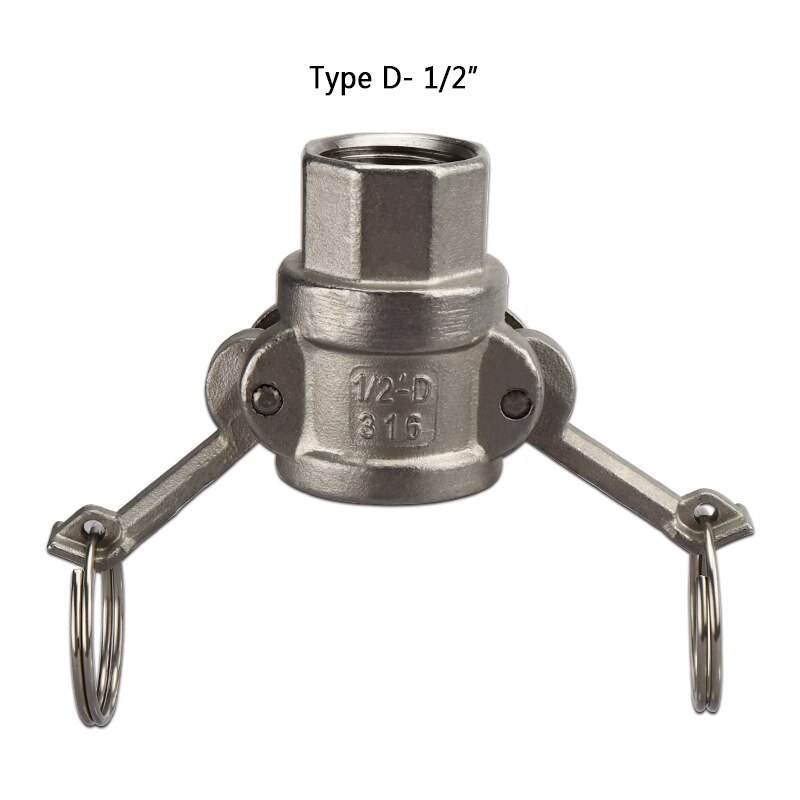 316 Stainless Steel 1/2" Camlock Quick Disconnect Cam & Groove Fitting Homebrew Beer Pump Pipe Fitting: Type D