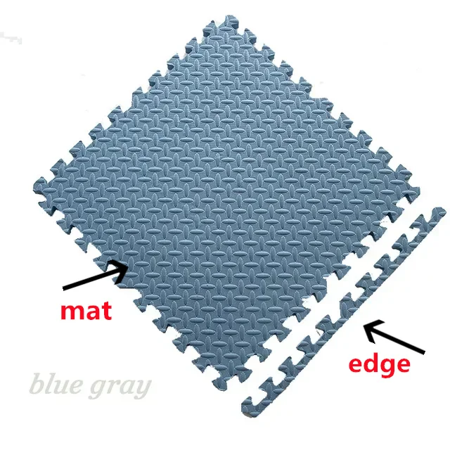 4Pcs Verdikking Mat Voor Kids Kinderen Schuim Vloer Kinderen Stiksels Kruipen Klimmen Thuis Slaapkamer Woonkamer Tatami Spelen mat: Blue gray