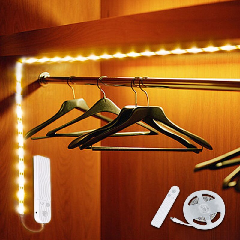 LED Strip 2 Modi Light Control + Menselijk Lichaam Sensing Lange Licht Modus Bewegingssensor LED Strip Licht Woondecoratie