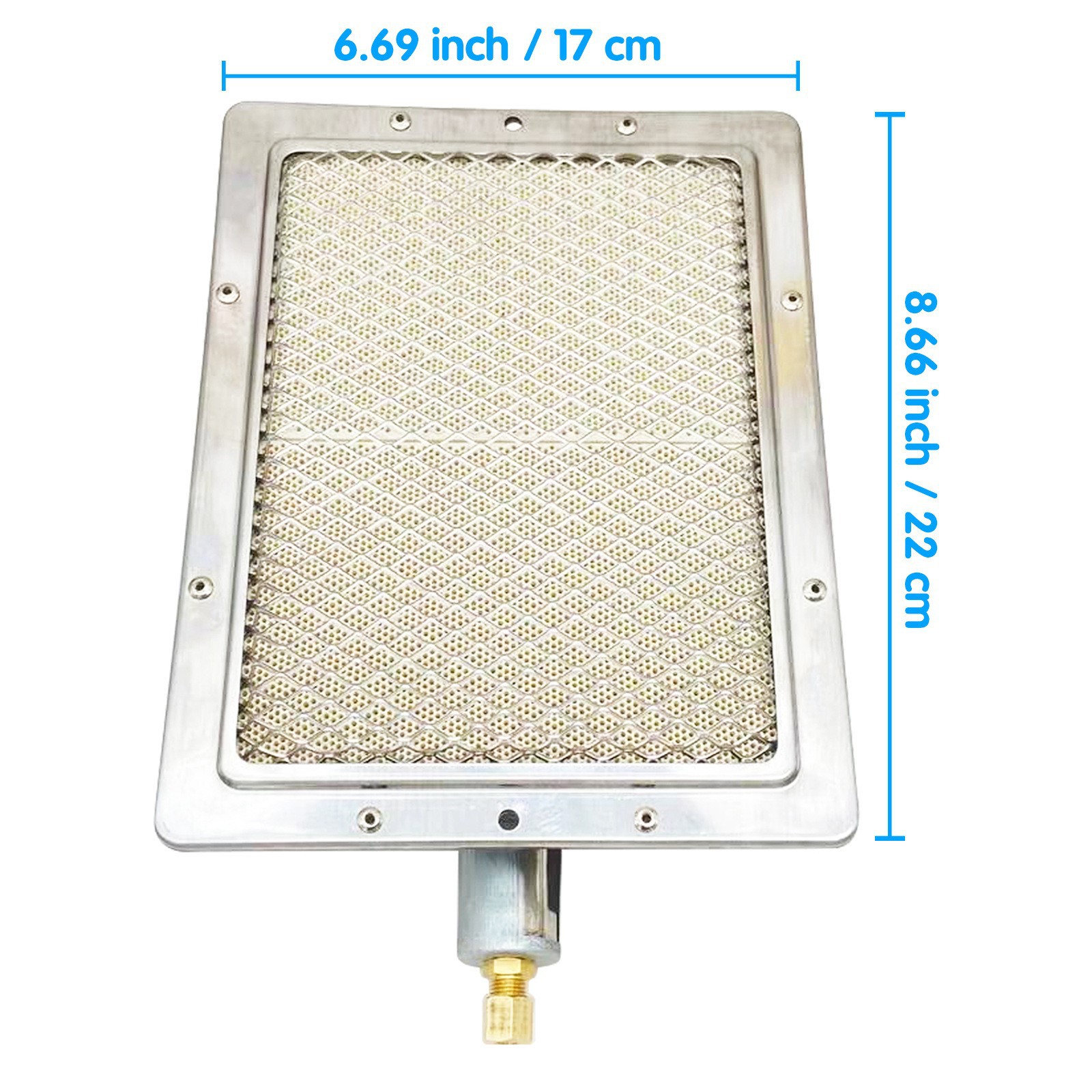 Rechteck BBQ Gas Ofen Heizung Brenner Outdoor Indoor Galvanisierte Blatt Grill Grillen Dampf Ofen Infrarot Grill Teile Ersetzen