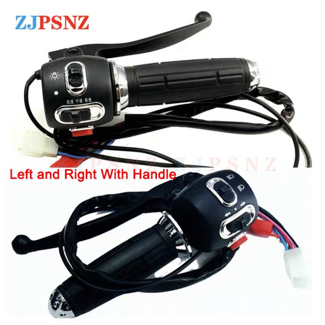 Throttle Handle Speed Shift Regulator Control Grip Horn High Beams Low Beams Turn Signal Brake Switch Electric Vehicle Scooter: Ivory