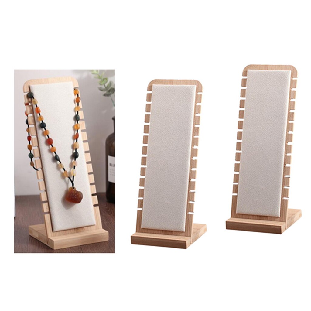 2x Jewelry Display Holder Jewelry Organizer Necklace Storage Holder 27x10cm