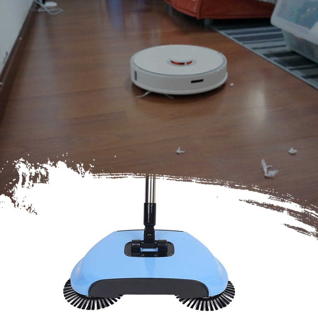 Sweeper Hand Push Household Vacuum Cleaner Blue Sweeper Home Push Type Broom Set Double-handed Push Sweeper