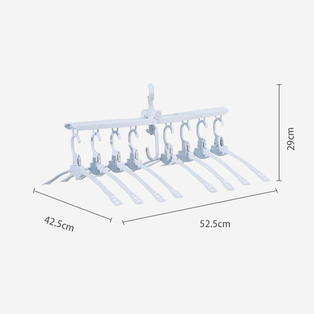 Cintre De Rangement Pliable 8 En 1 - Portable, Sans Trace, En PP, Pour Balcon, Chambre, Bureau, Voyage - 8