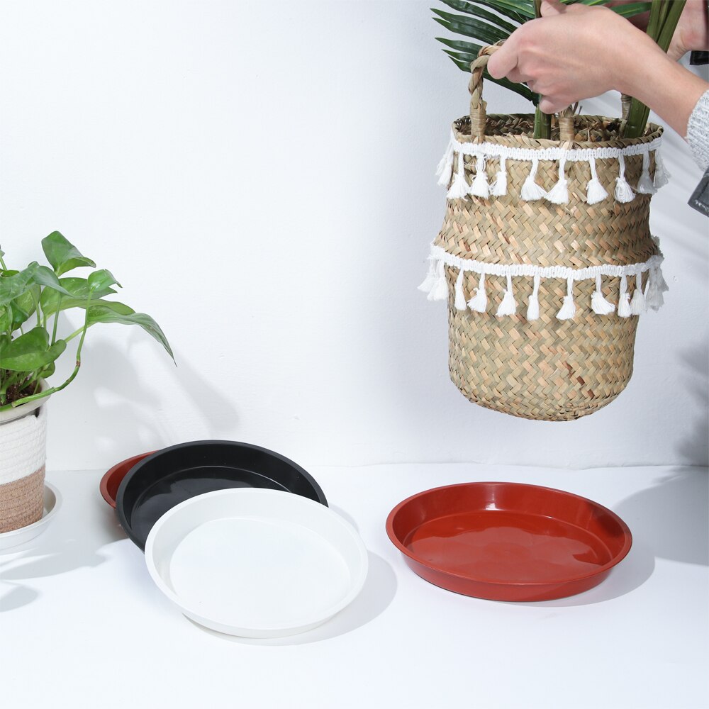 3Pcs Durable Kunststoff Pflanze Untertasse 4/6/7/8/10 zoll Runde Drip Anlage Trays Blumentopf Indoor Outdoor Home Garten Liefert