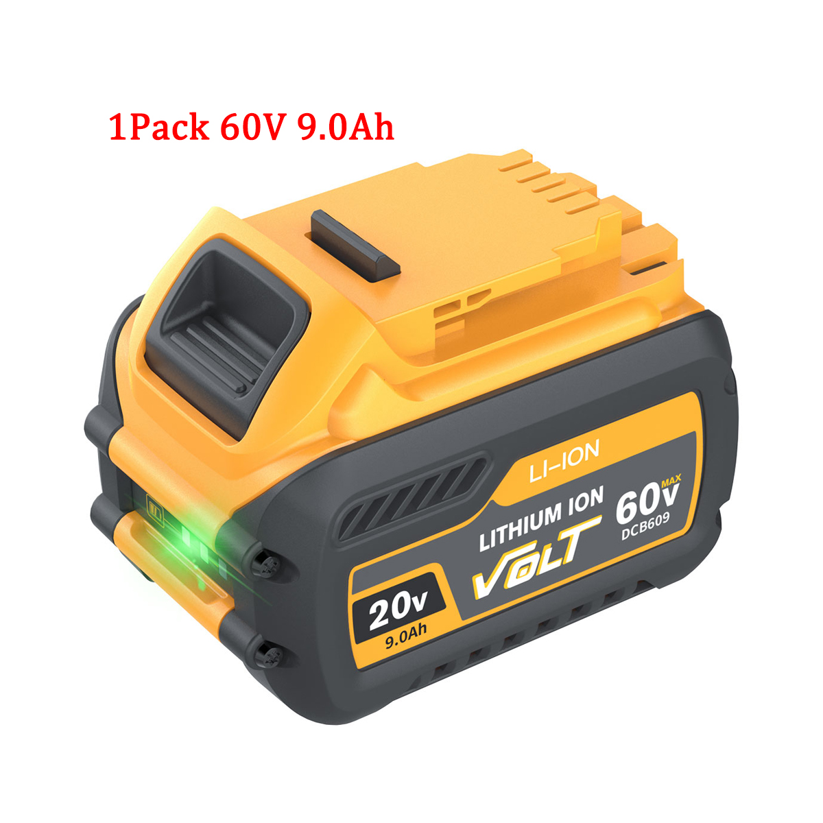 For Dewalt FLEXVOLT 20V/60V MAX Battery 9Ah DCB609 Lithium-ion DCB606 DCB612 DCB609 DCB205 DCB200 DCB182 Batería for Dewalt 20V: Beige