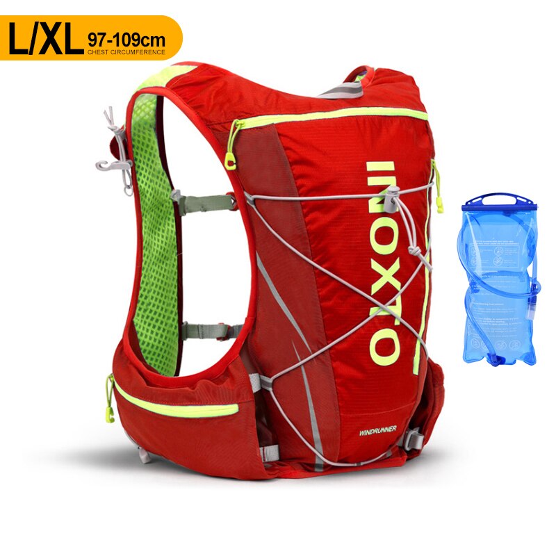 Chaleco de hidratación para correr de 8L, mochila para hombre y mujer, bolsas de agua para deportes al aire libre, Maratón, trotar, senderismo, mochila: Red XL 1500ML