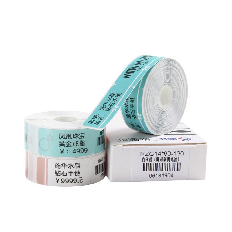 D11Printer Label Jewellery Bracelet Waterproof Anti-Oil Tear-Resistant Price Label Pure Color Scratch-Resistant Label Paper Roll