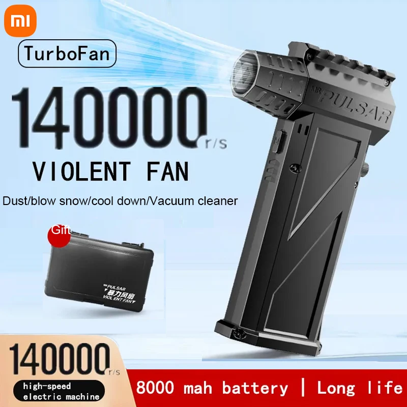 Xiaomi violent blower fan  x3 pro turbo jet vifter håndholdt børsteløs motor 140000 o/min vindhastighet 62m/ s type-c ladende turbo jet vifter