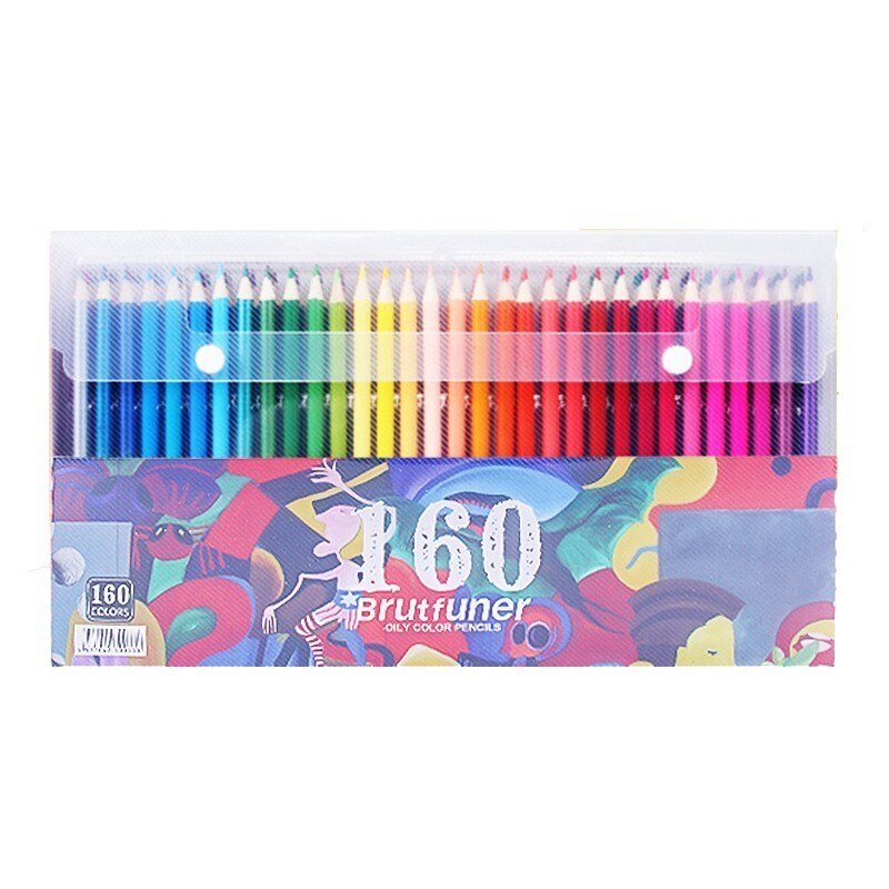 Brutfuner 48/72/120/160/180 Kleur Professionele Olie Kleur Potloden Hout Zachte Aquarel Potlood Voor school Trekken Schets Art Supplies: 160 oil colors