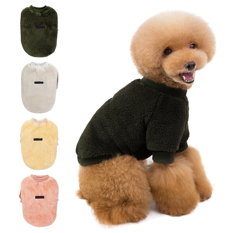 Warme Pet Dog Kleding Puppy Goud Fluwelen Jas Puppy Pet Kleding Hond Kleding Vest Kleding Chihuahua Jas S-XXL