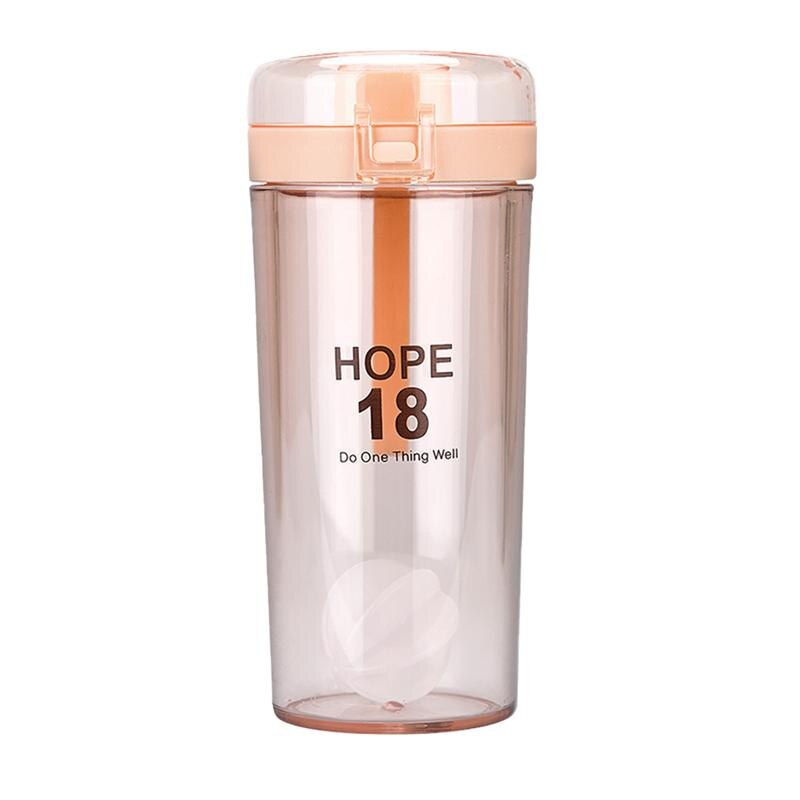 1pc shaker flessen draagbare duurzame nieuwe chique waterfles waterbeker: Oranje