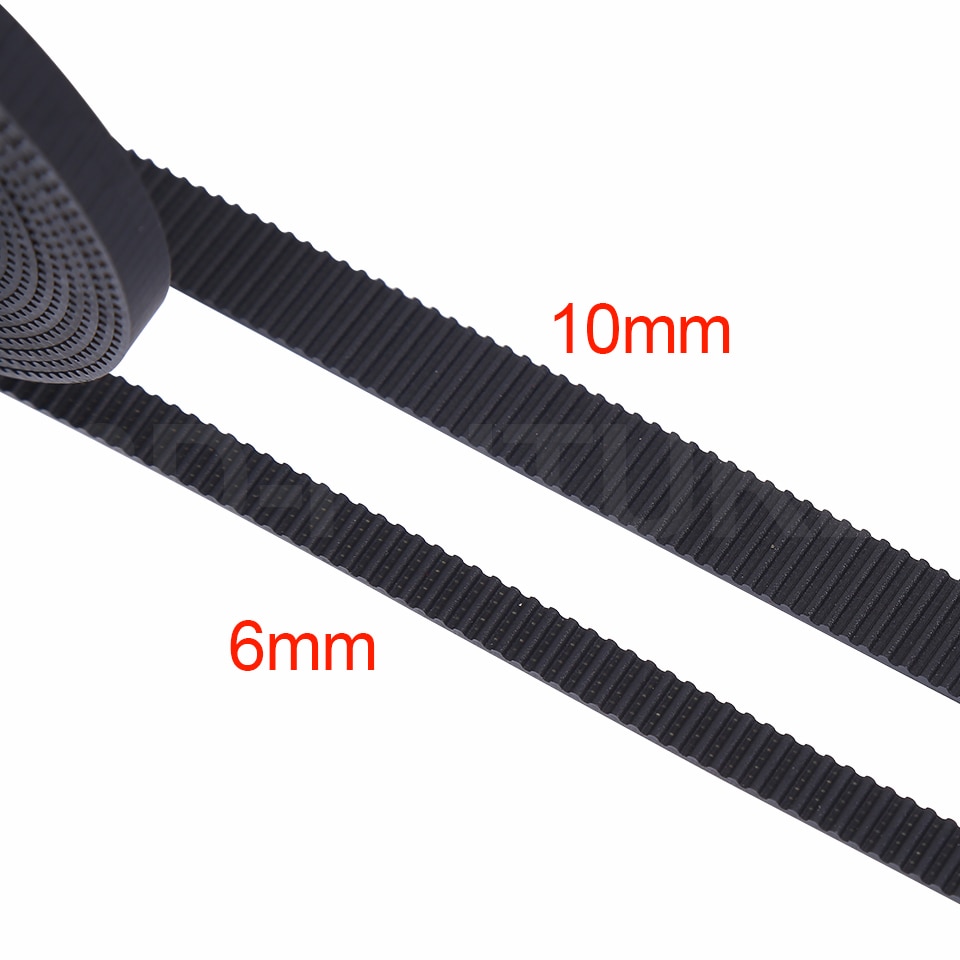 5m/10m//20m/50m/lot GT2-6mm / 10mm open timing belt GT2 belt Rubber Aramid Fiber cut to length for 3D printer