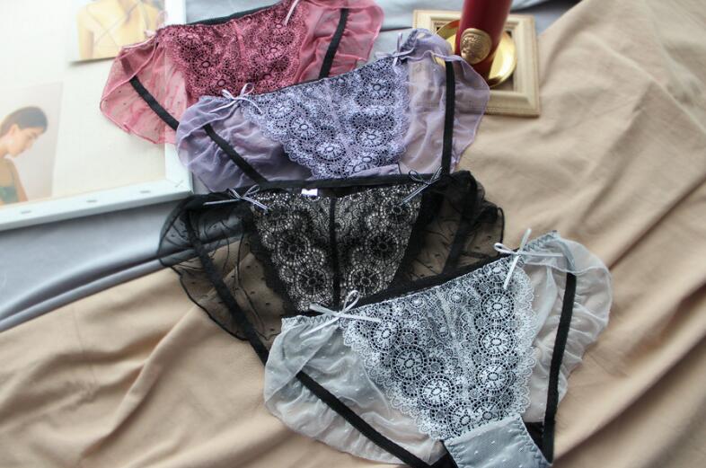 100% Echte Foto Plus Size Big Size 3L 4L 5L 6L Top Kant Mesh Slipje Ondergoed korte Thong WP616