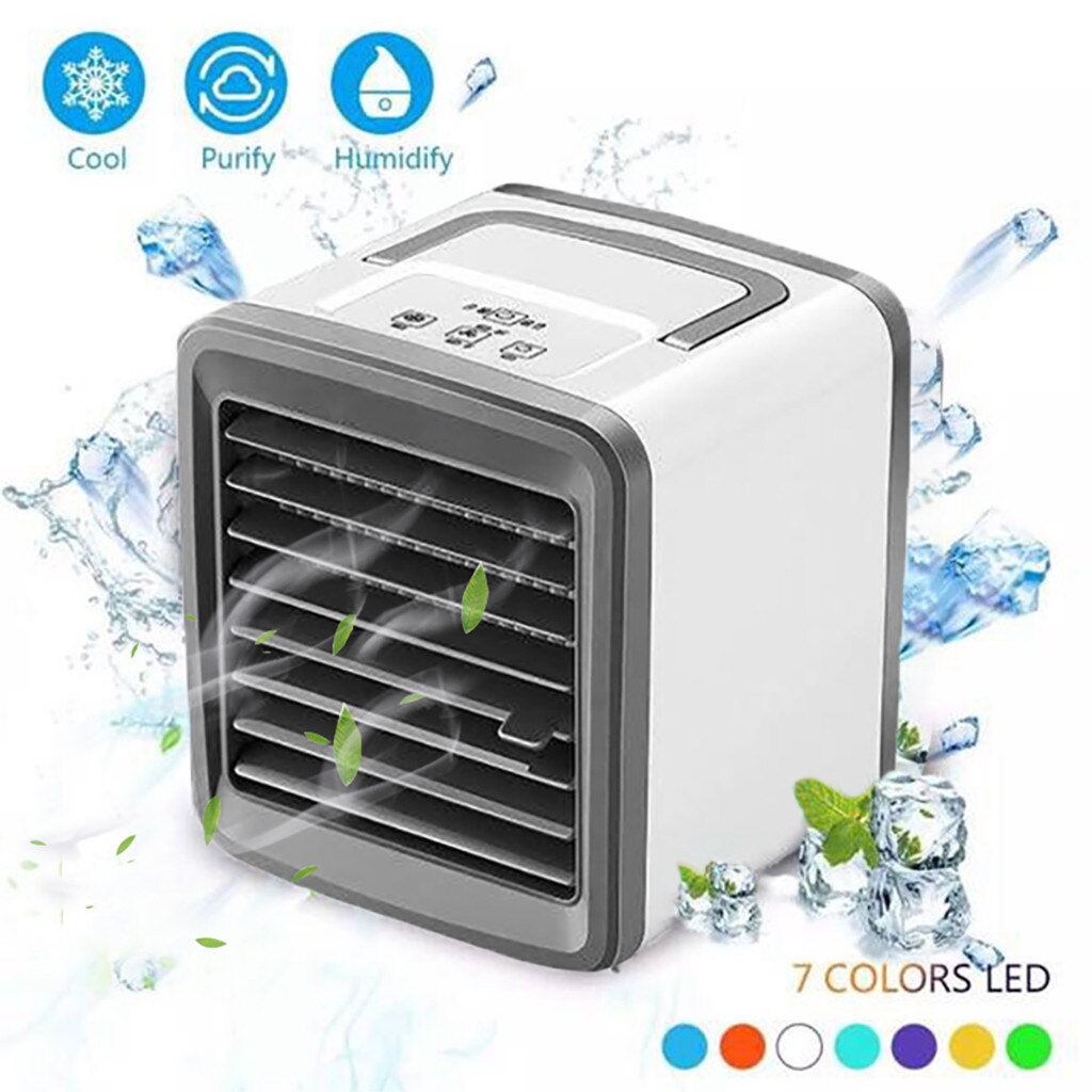 Mini Portable Air Conditioner Multi-function Humidifier Purifier USB Desktop Air Cooler Fan with Water Tank Home Air Cooler