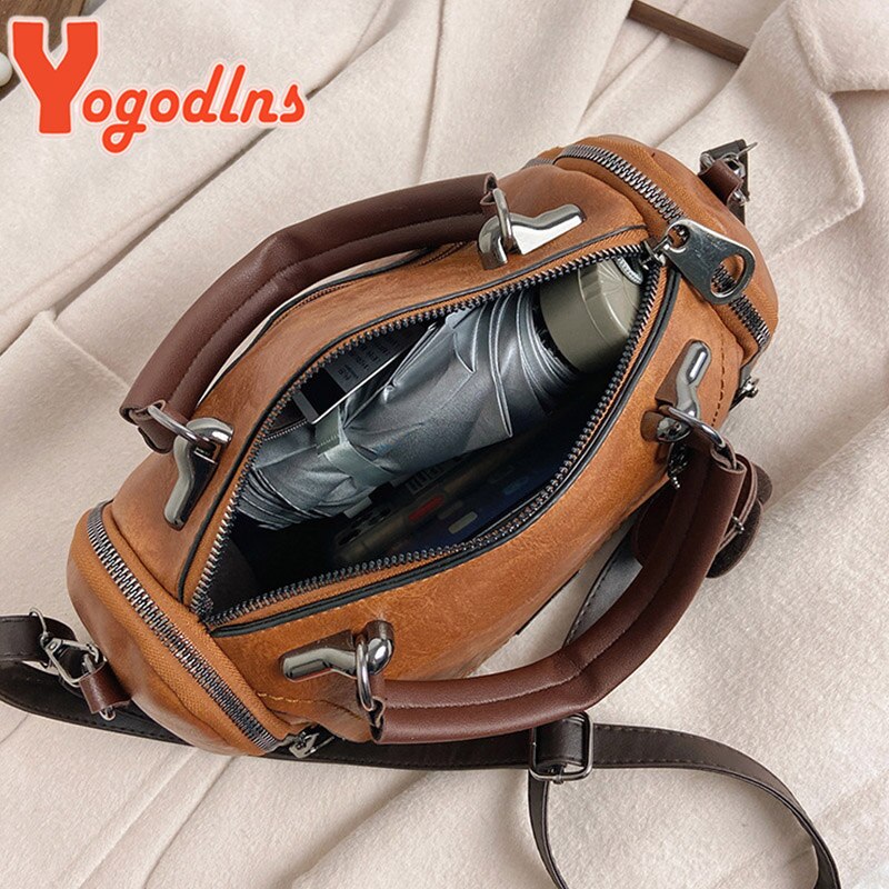 Yogodlns 2022 flowers Pendant Handbag Women&#39;s Boston bags single shoulder bag ladies crossbody bag PU messenger bag