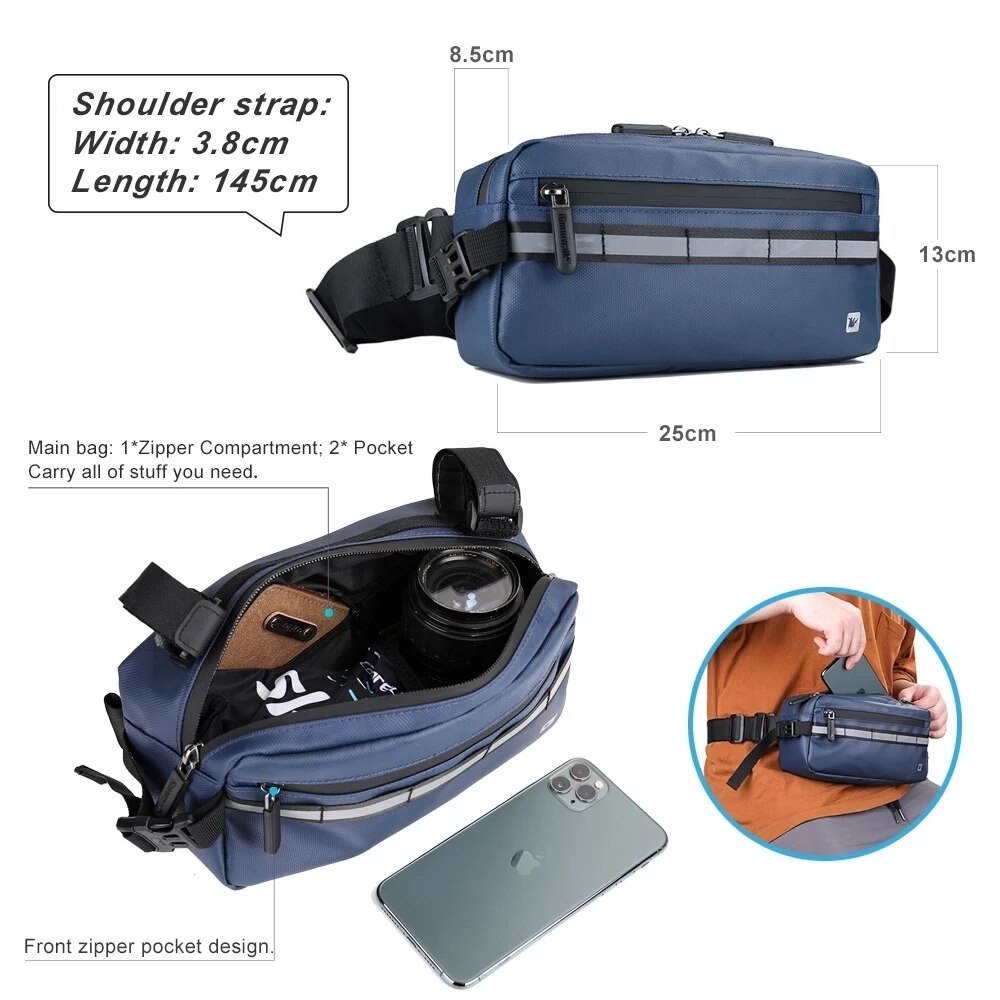 Rhinowalk-bolsa para manillar de bicicleta, bolso de hombro portátil multifunción, resistente al agua, accesorios para bicicleta, novedad de