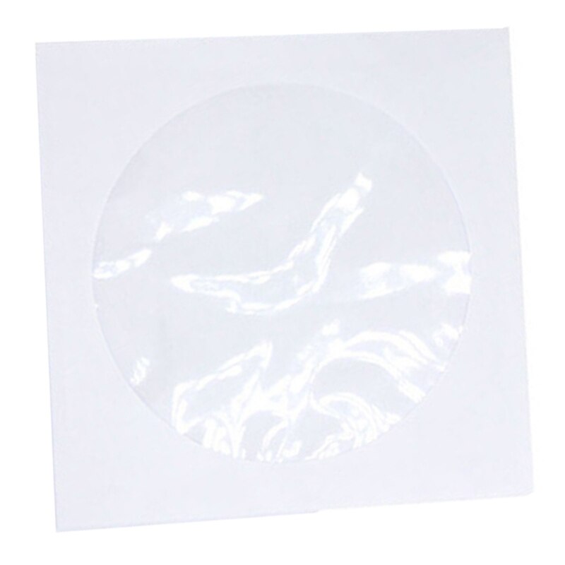 FULL-100 Pack CD DVD Sleeves Premium Thick White Paper CD DVD Sleeves Envelope With Window Cut Out And Flap, 120G