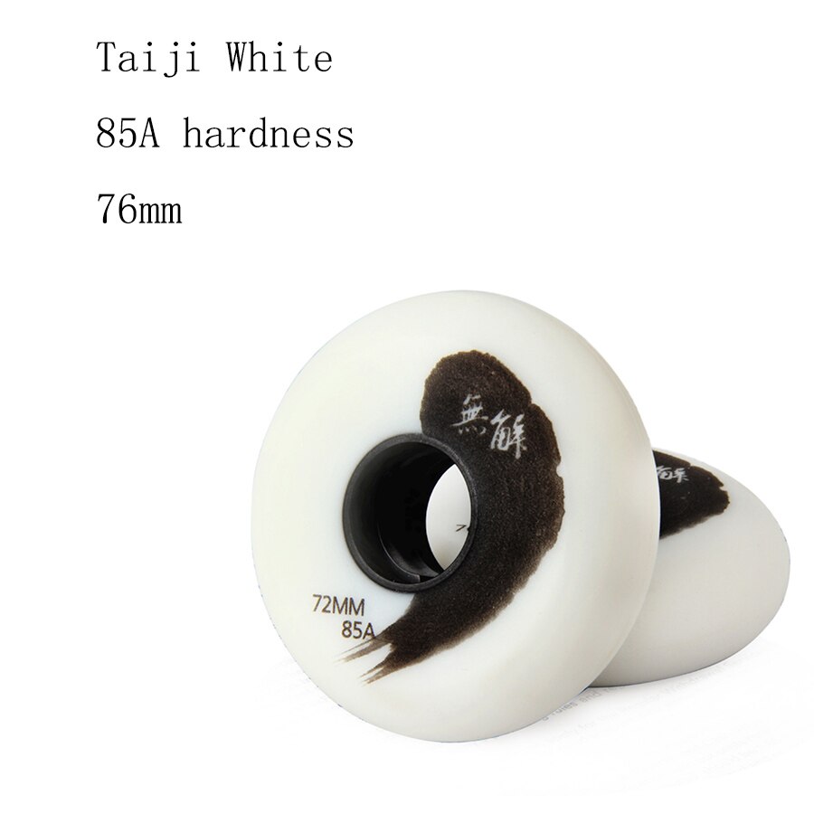 Ruedas de Patines en línea de dureza 85A-90A, ruedas de Patines deslizantes de Slalom de 72mm, 76mm y 80mm para Patines de patinaje SEBA Powerslide: Taiji White 85A 76mm