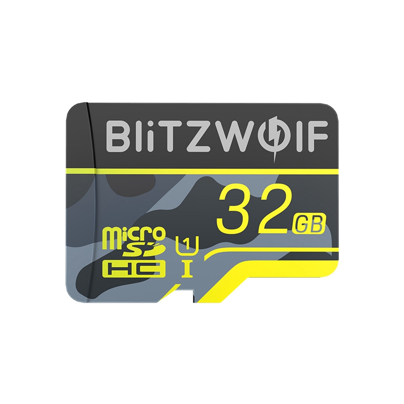 BlitzWolf-tarjeta de memoria BW-TF3 con adaptador C10 U3, tarjeta Micro SD de 64GB, tarjeta inteligente TF de 32/64/128/256GB para grabadora UAV de cámara: 32GB